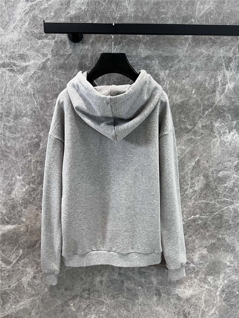 Ce1i*e grey printed cotton hoodie