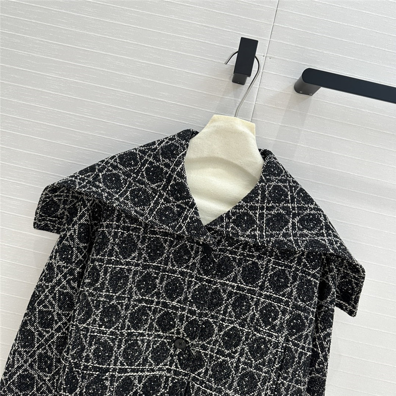 D10r check tweed small coat