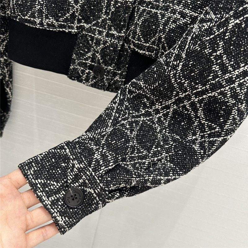 D10r check tweed small coat