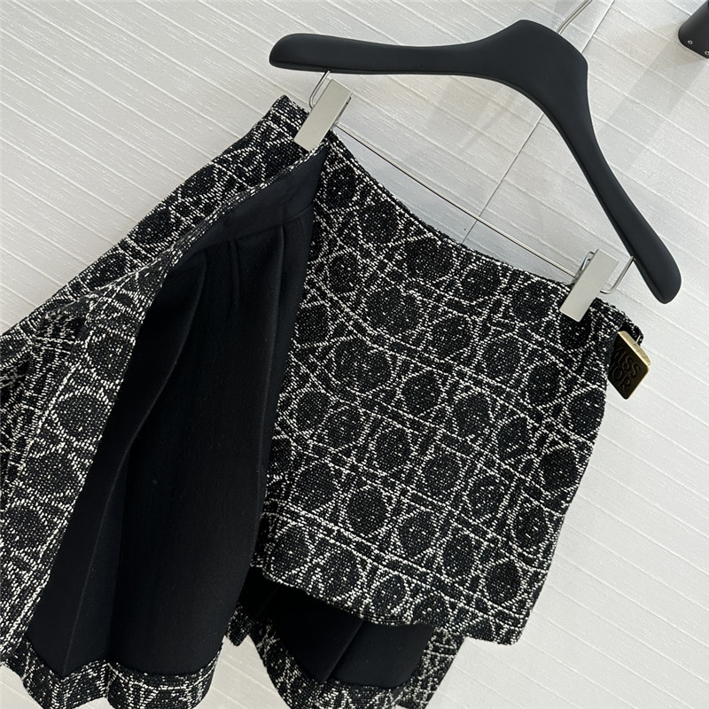 D10r plaid tweed skirt