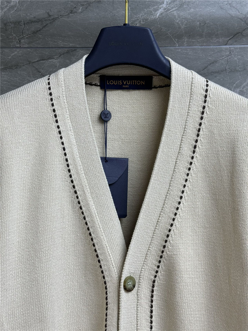 l0vis Vvtt0n intarsia pocket cotton cardigan