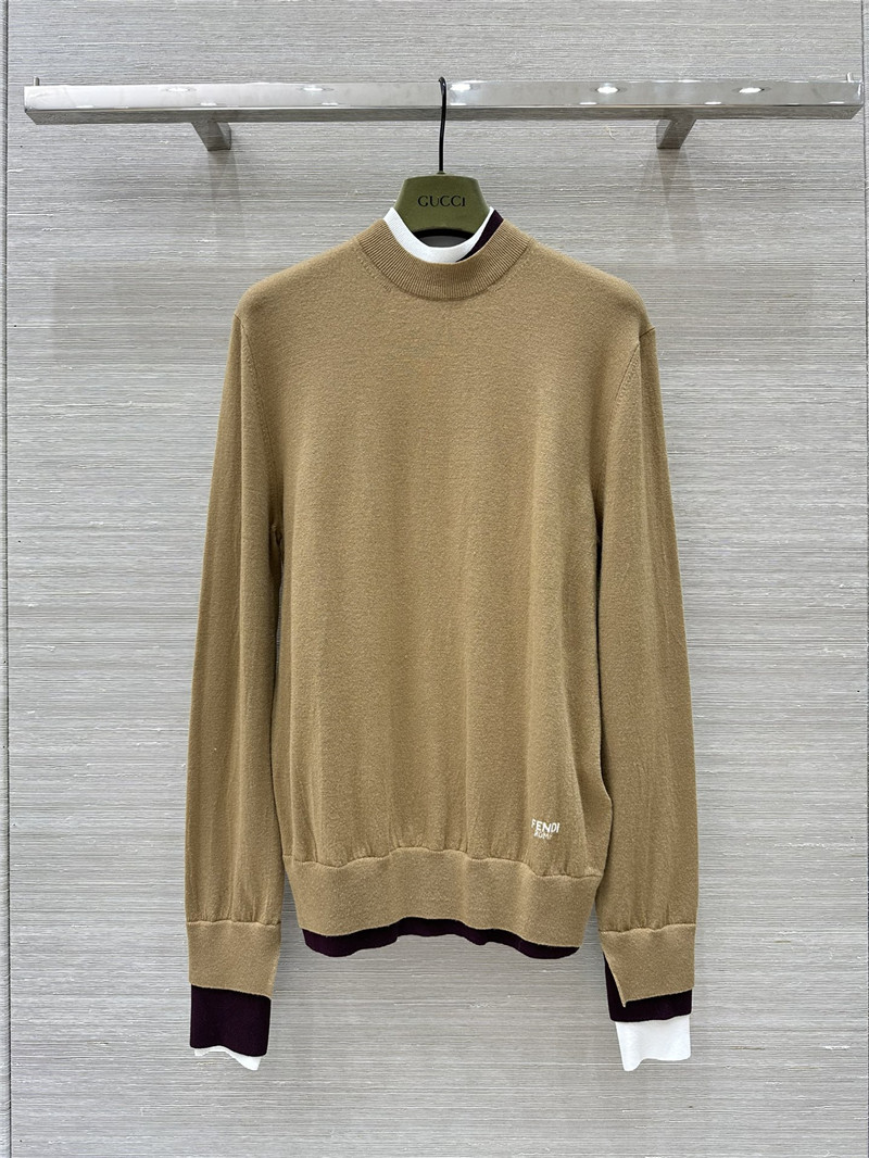 F**di beige wool sweater