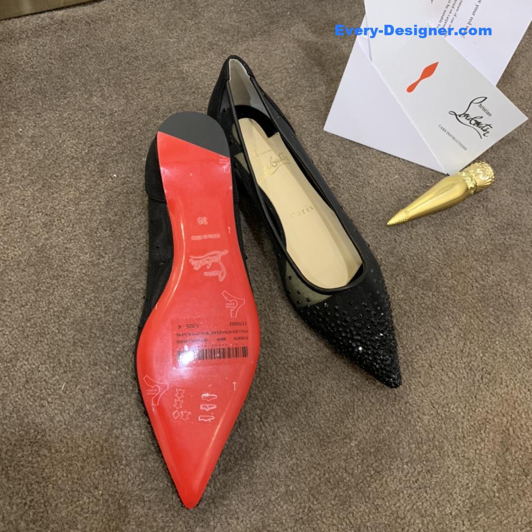 Chr1st1an louboutin rhinestone mesh pumps