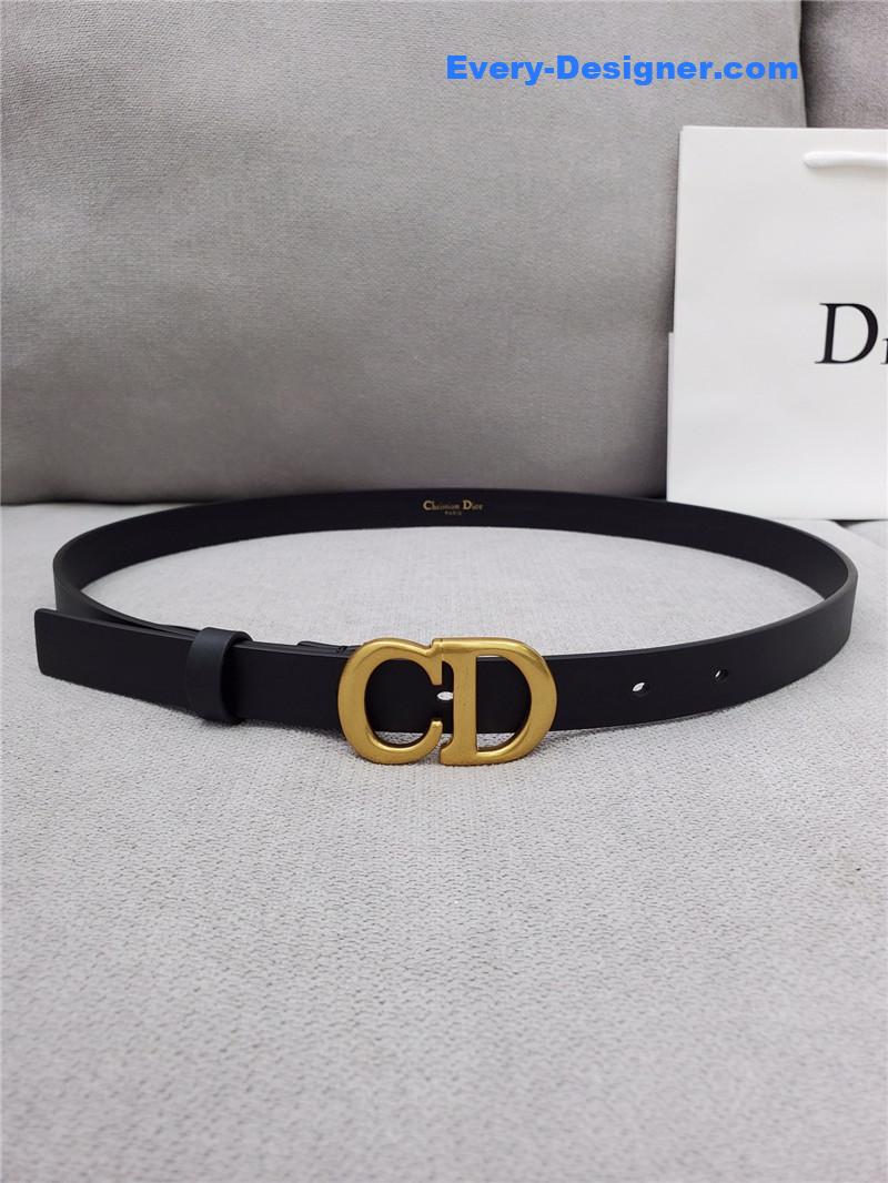 dior CD black leather belt