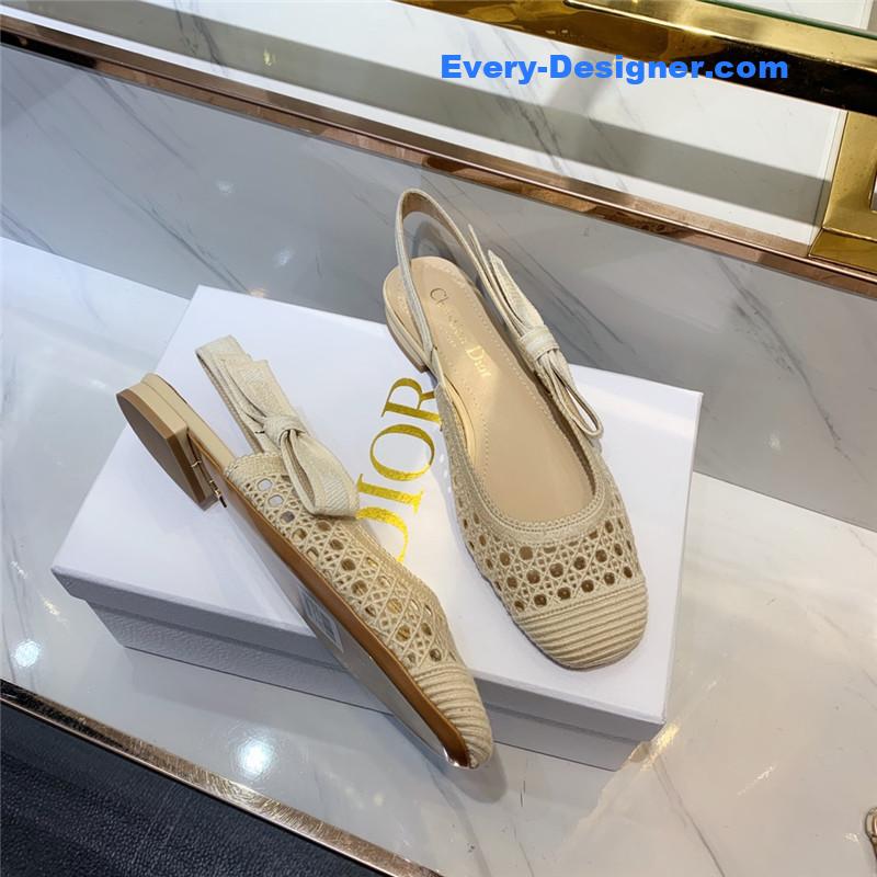 D10r new hollow lace bow high-heeled sandals