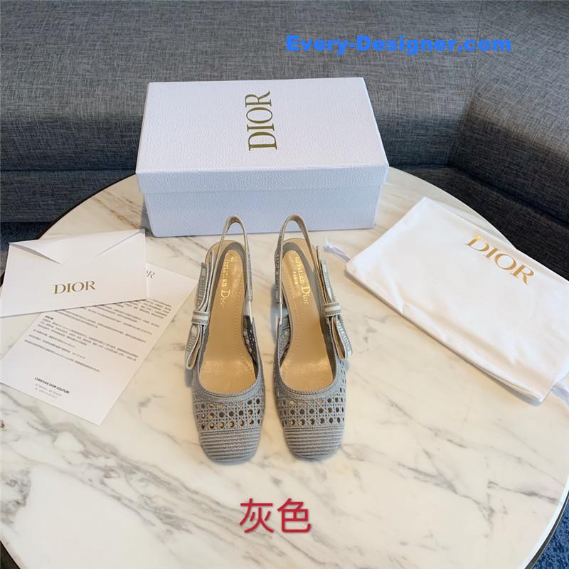 D10r new hollow lace bow high-heeled sandals