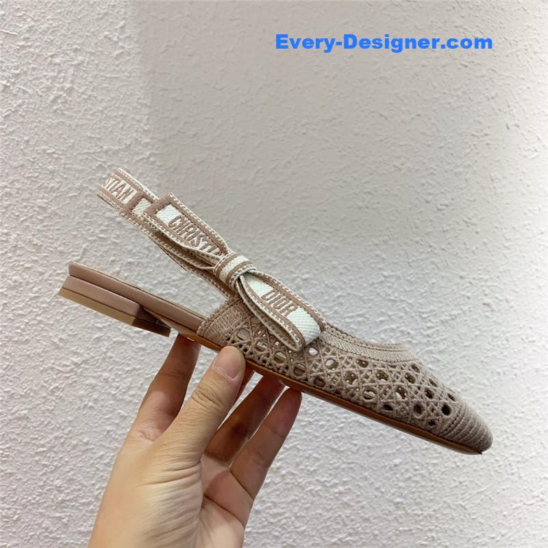 D10r new hollow lace bow high-heeled sandals