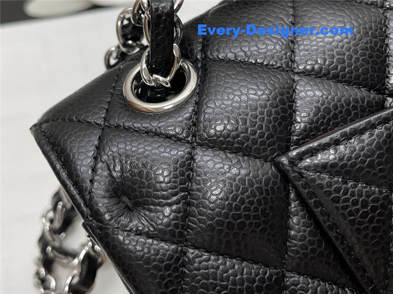 Ch**el classic flap caviar leather bag