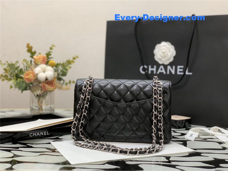 Ch**el classic flap caviar leather bag small