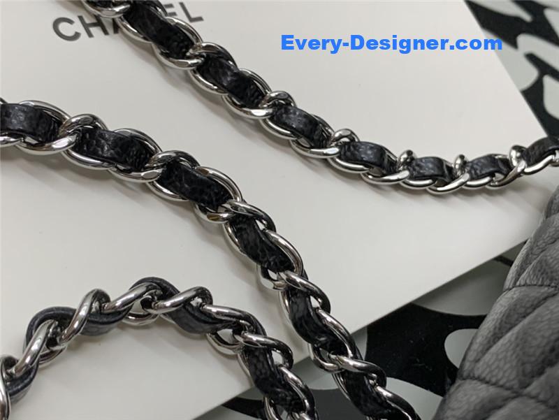 Ch**el classic flap caviar leather bag small