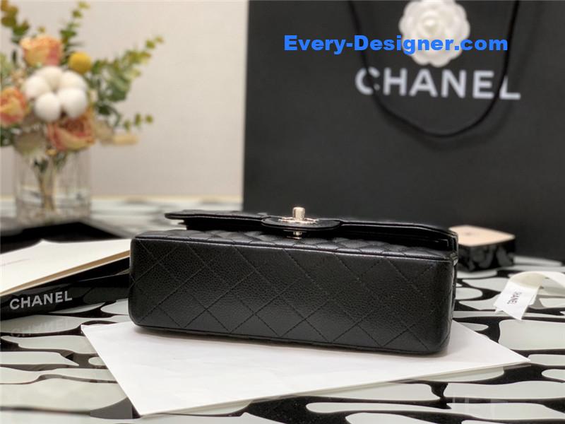 Ch**el classic flap caviar leather bag small