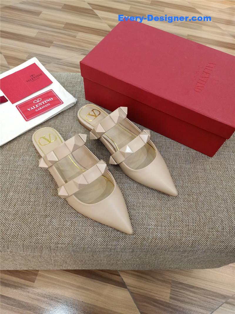 valentino LOGO bronzing sandals