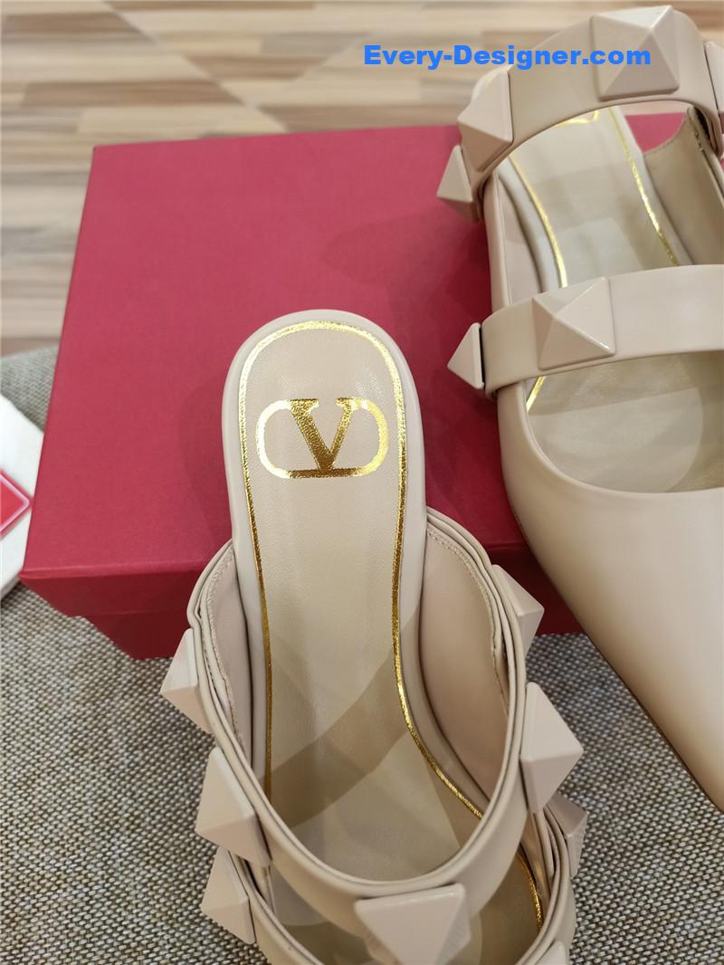 valentino LOGO bronzing sandals