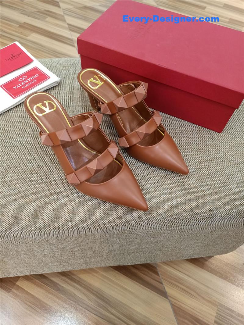 valentino LOGO bronzing sandals