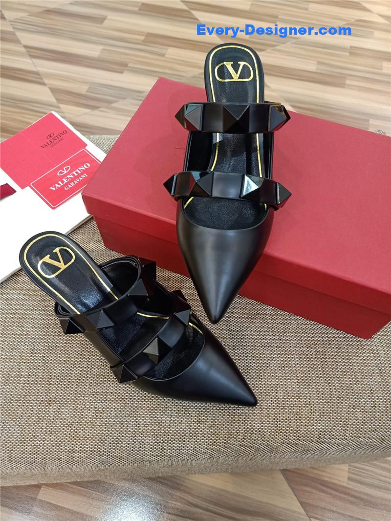 valentino LOGO bronzing sandals