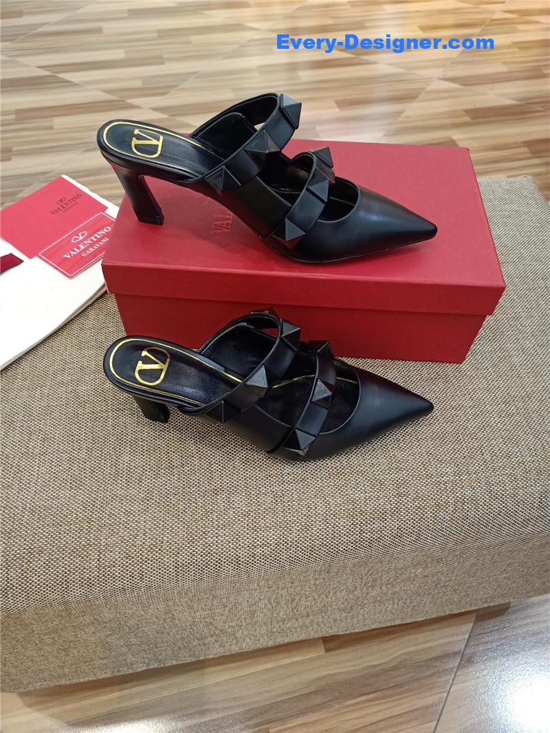 valentino LOGO bronzing sandals