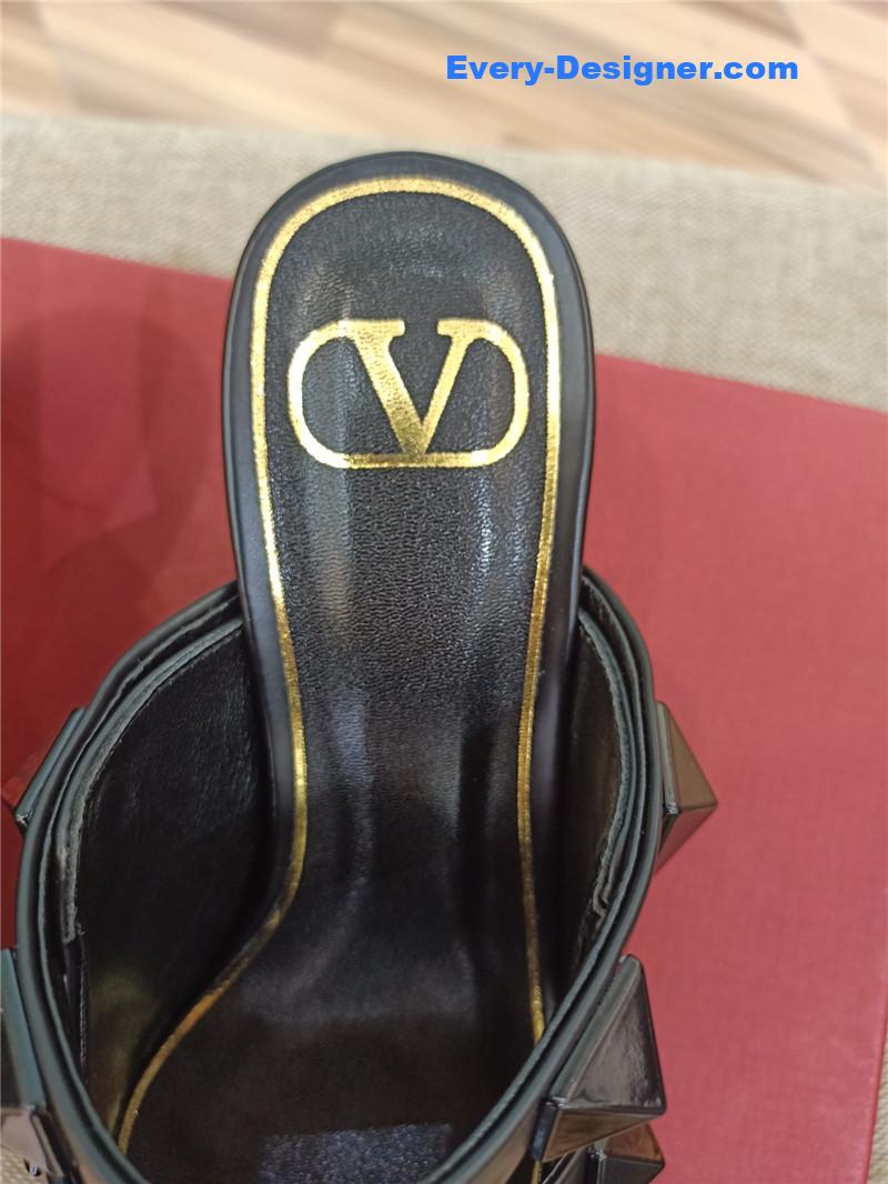 valentino LOGO bronzing sandals