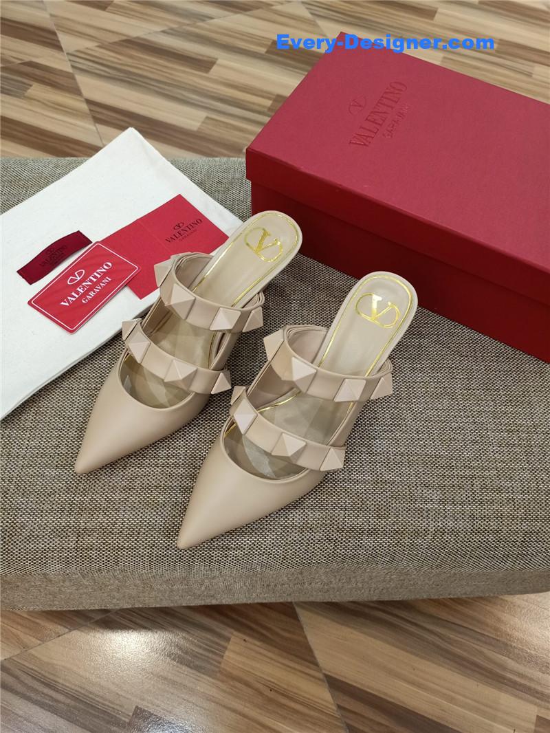 valentino LOGO bronzing sandals