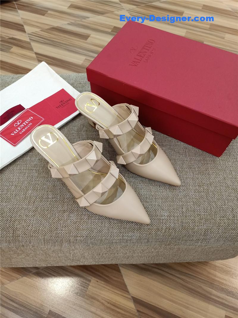 valentino LOGO bronzing sandals