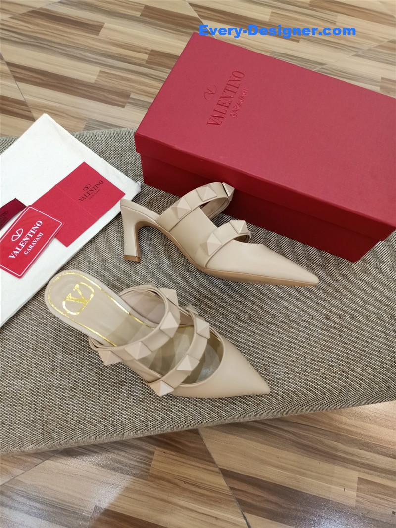 valentino LOGO bronzing sandals