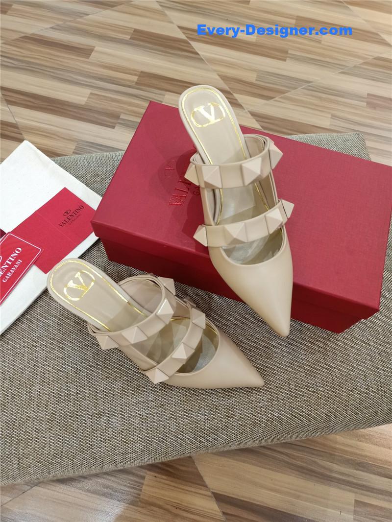 valentino LOGO bronzing sandals