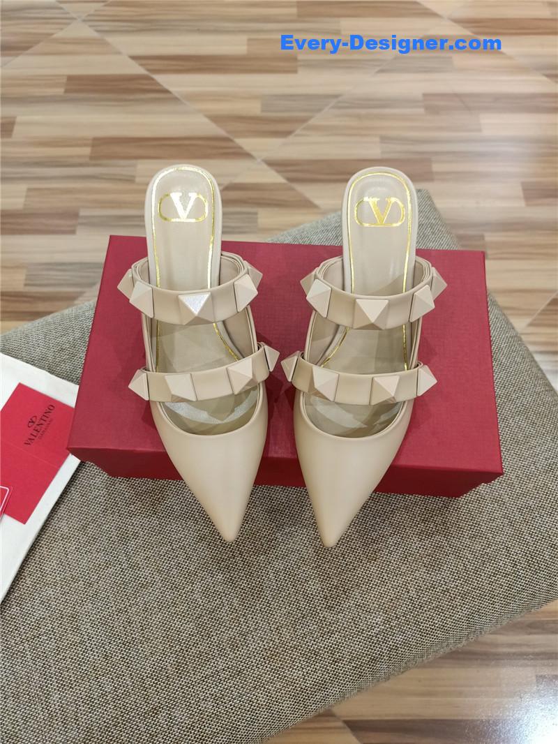valentino LOGO bronzing sandals