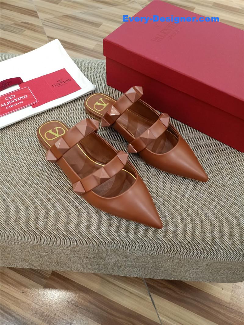 valentino LOGO bronzing sandals