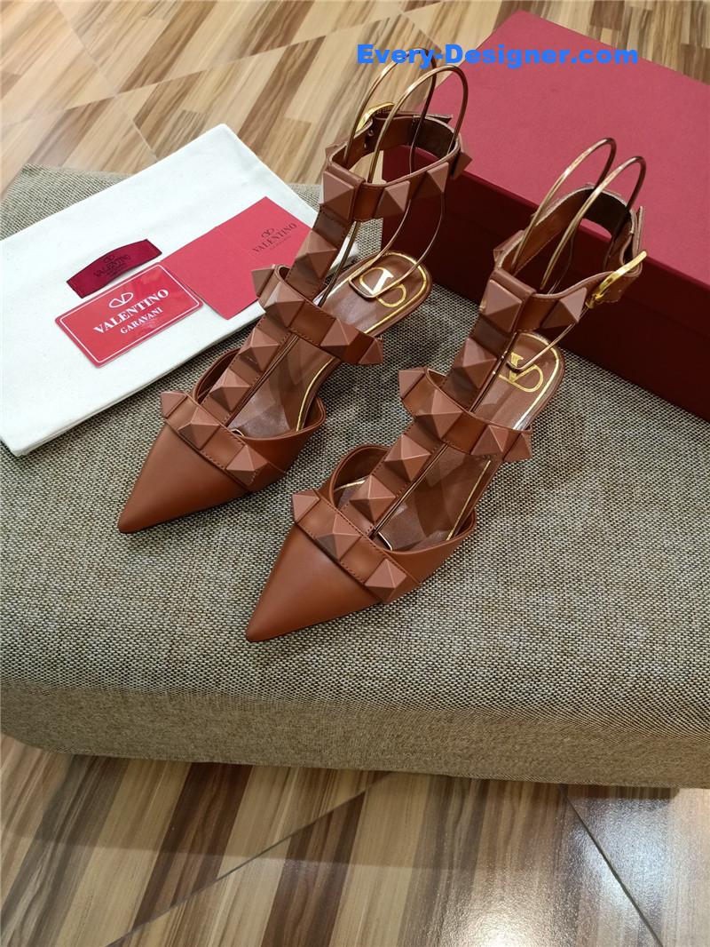 Va1e*ntin0 logo bronzing sandals