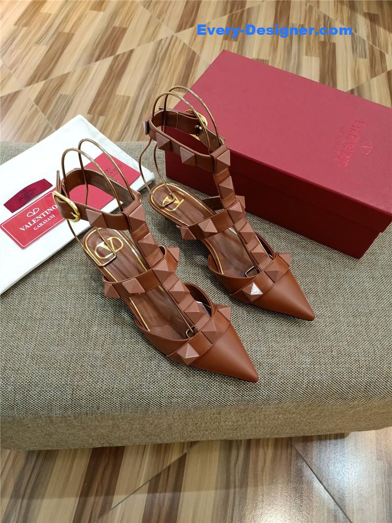 valentino LOGO bronzing sandals