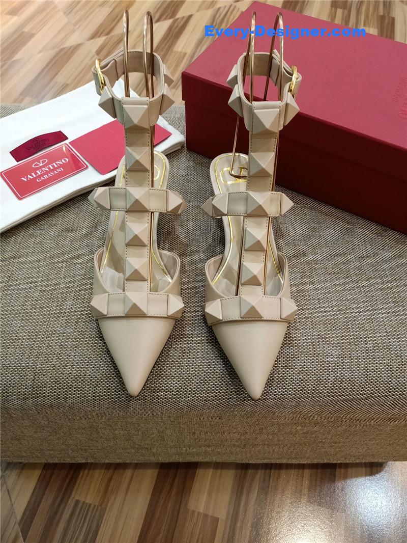 Va1e*ntin0 logo bronzing sandals