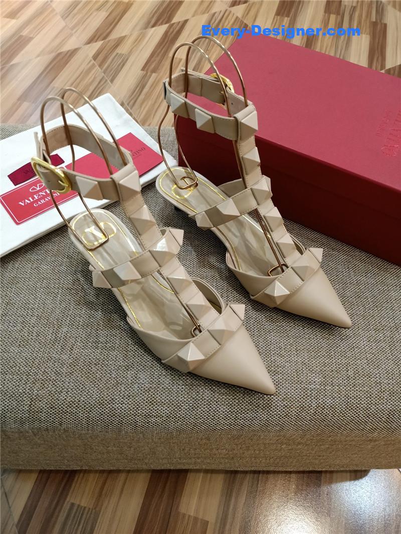 valentino LOGO bronzing sandals