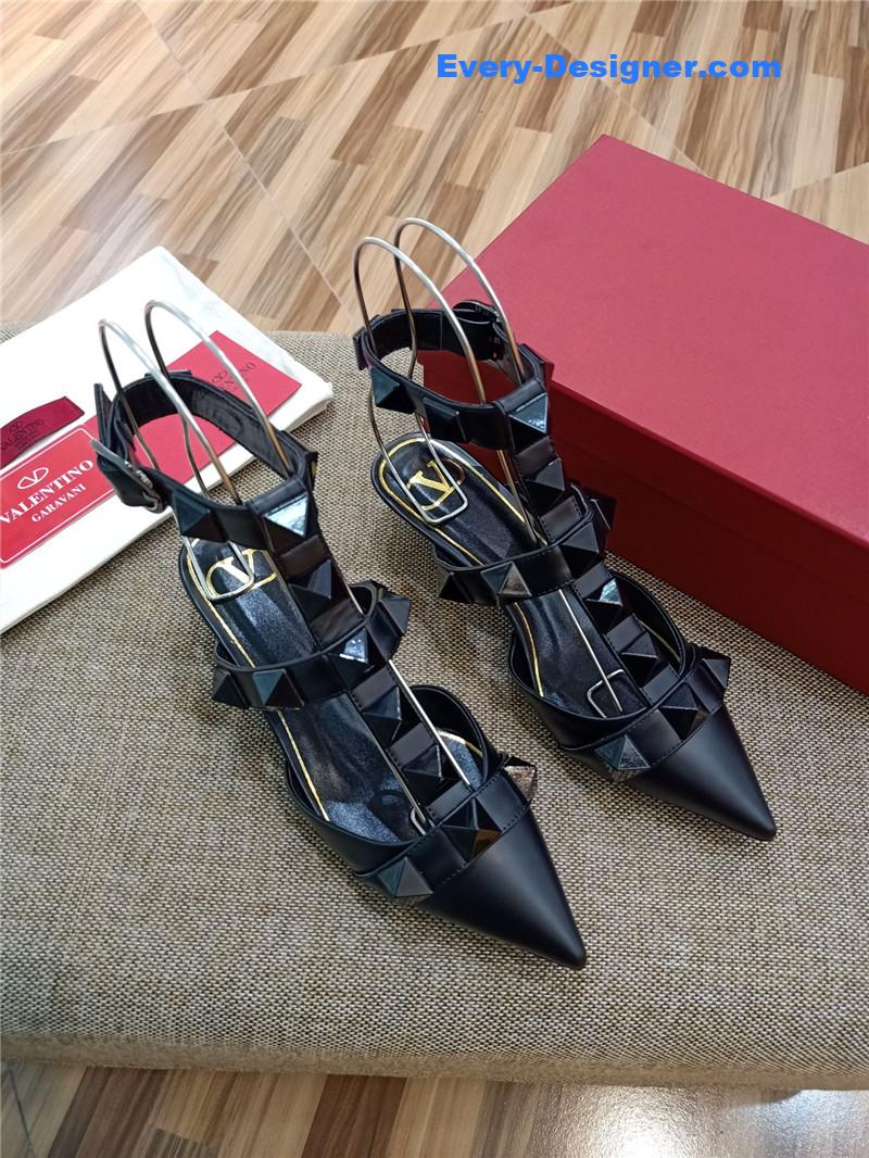 valentino LOGO bronzing sandals