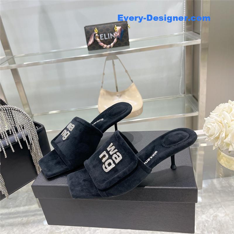 alexander wang rhinestone alphabet slippers