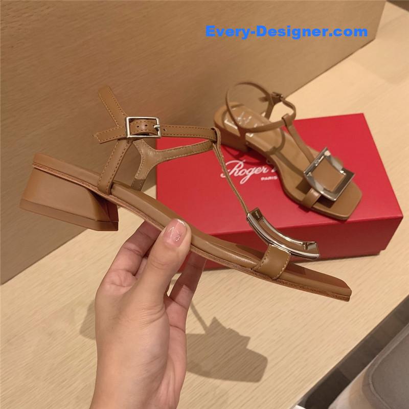 Roger vivier square buckle sandals