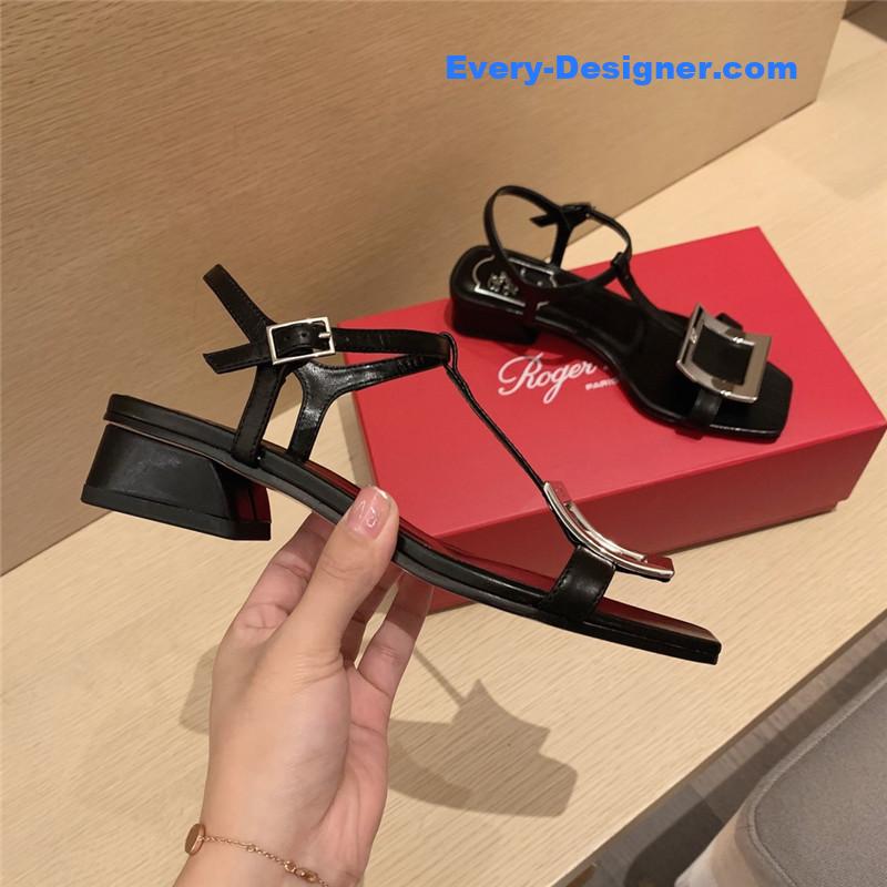 Roger vivier square buckle sandals