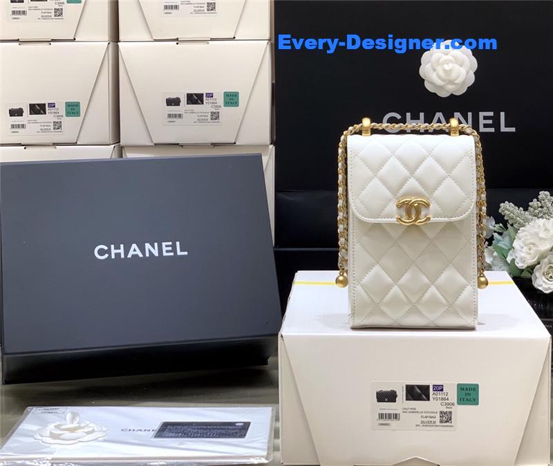 Chanel gold beads mobile phone bag