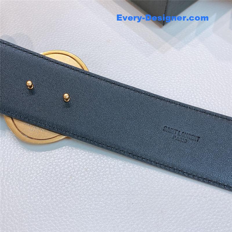 Y51 smooth round buckle belt