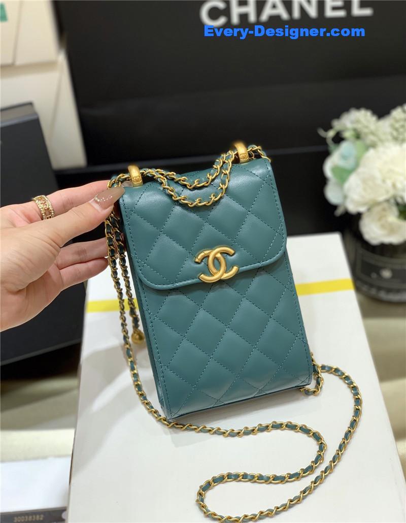 Ch**el gold beads mobile phone bag