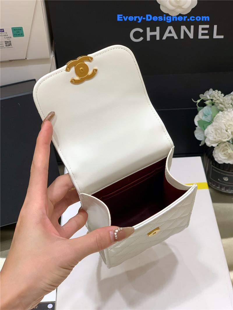 Chanel gold beads mobile phone bag