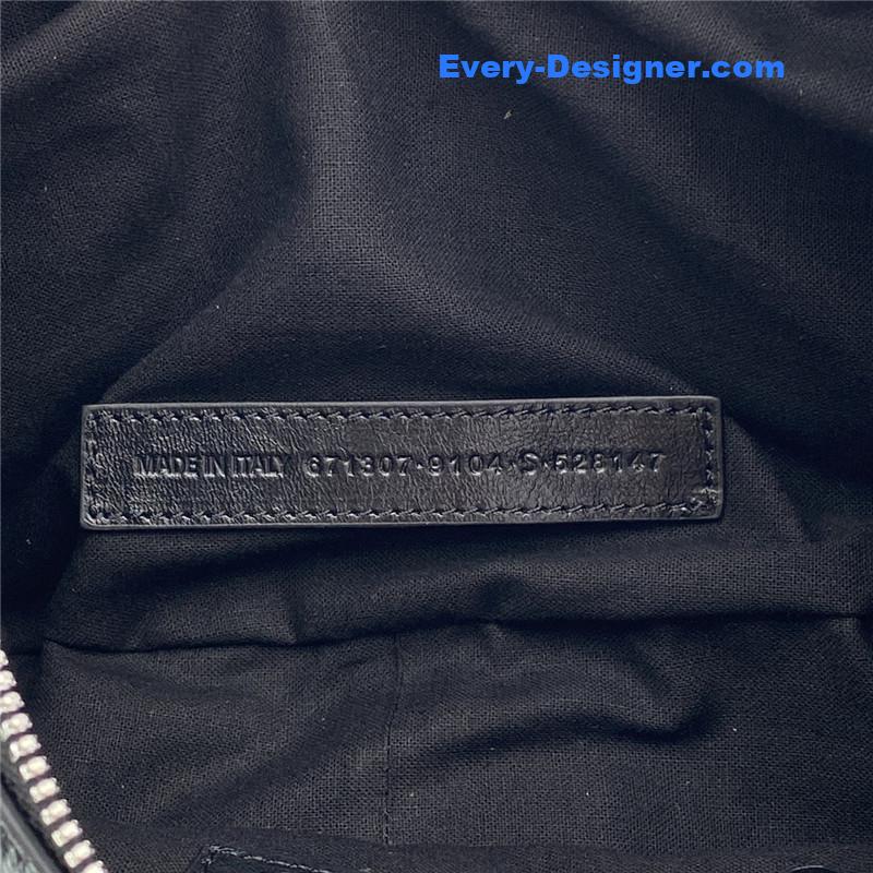 Ba1en*iaga le cagole leather shoulder bag