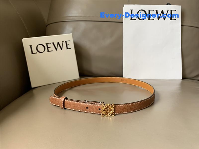 L0ew* palladium metal anagram buckle belt