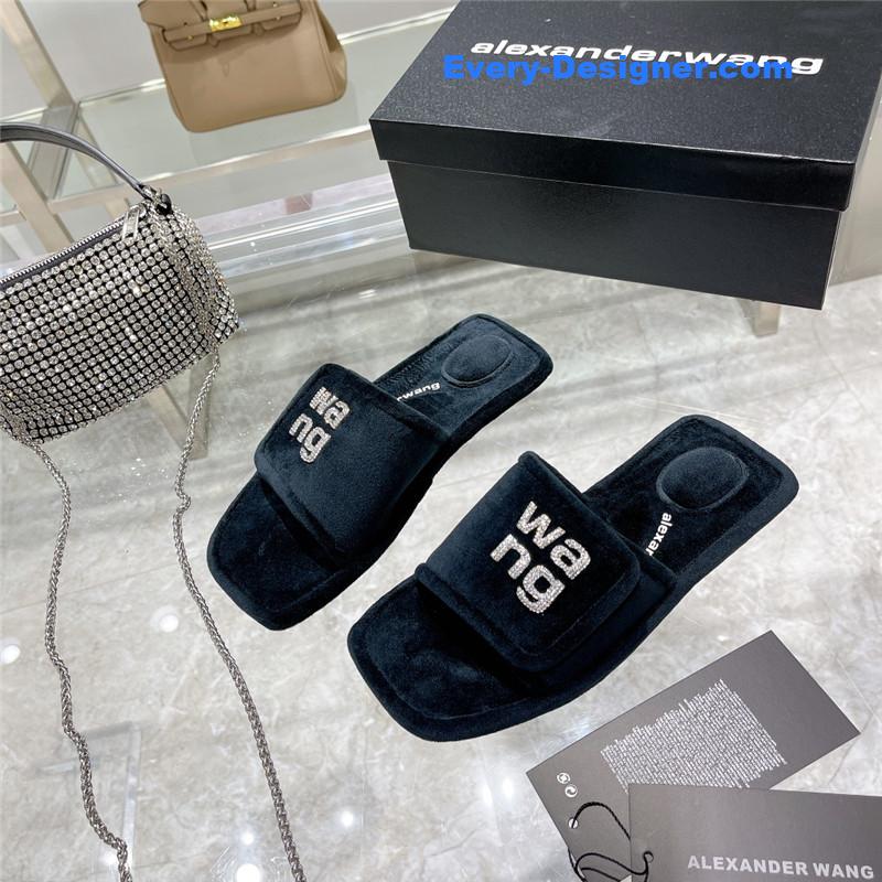 alexander wang rhinestone alphabet slippers
