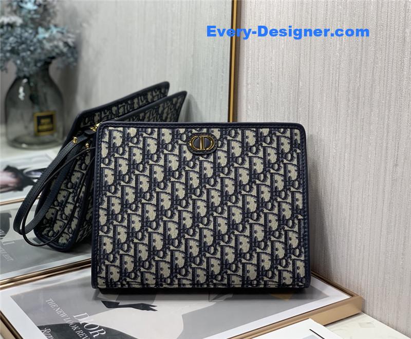 dior oblique canvas clutch