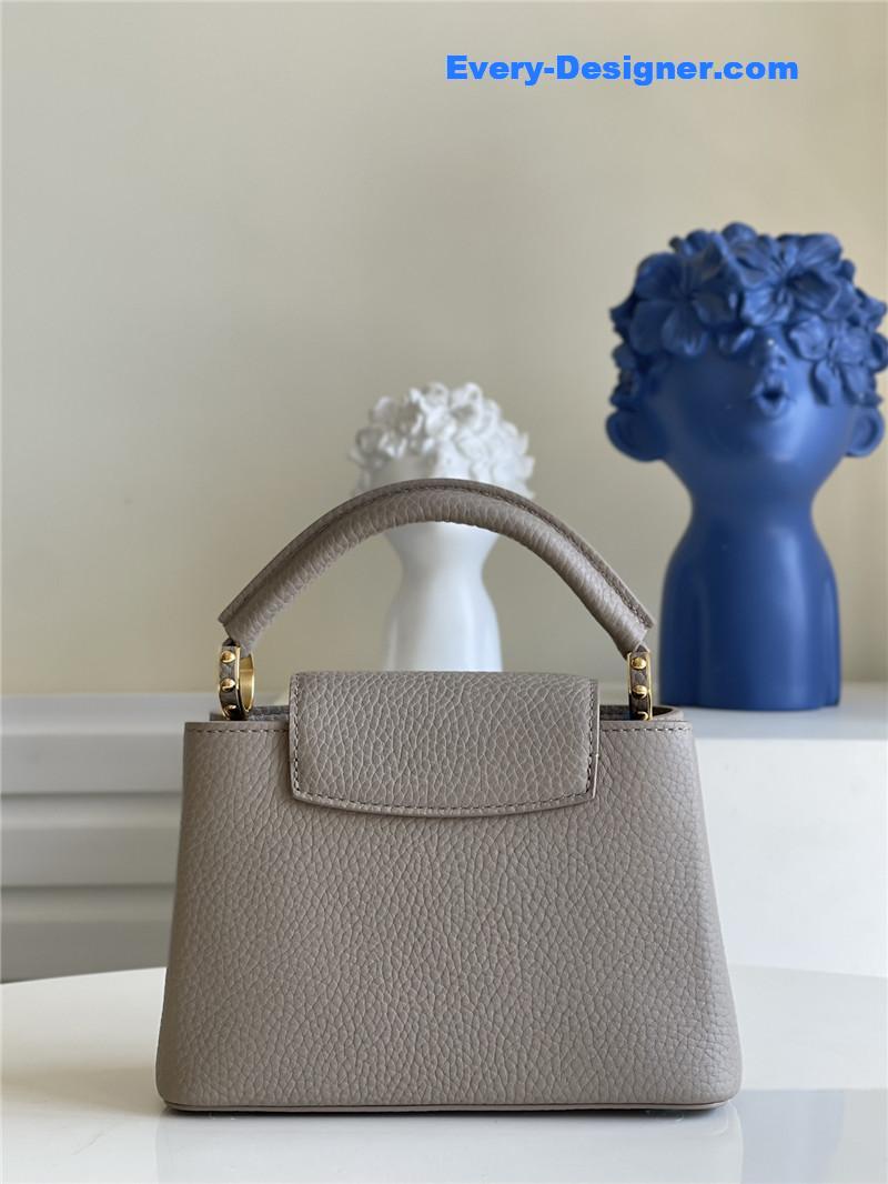 louis vuitton lv capucines mini bag grey