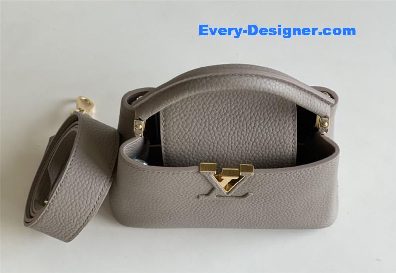 louis vuitton lv capucines mini bag grey
