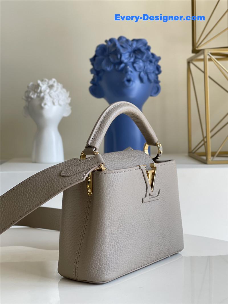 louis vuitton lv capucines mini bag grey