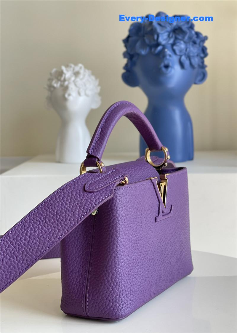 louis vuitton lv capucines mini bag purple