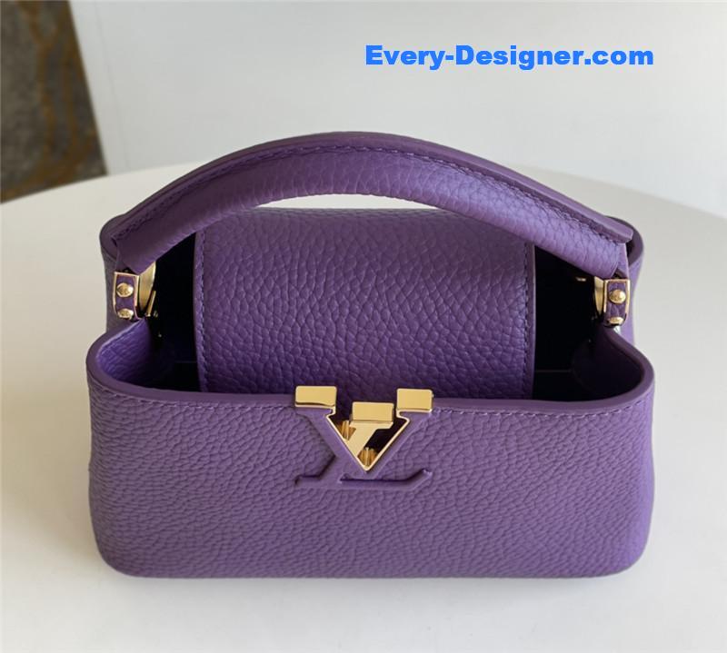 louis vuitton lv capucines mini bag purple