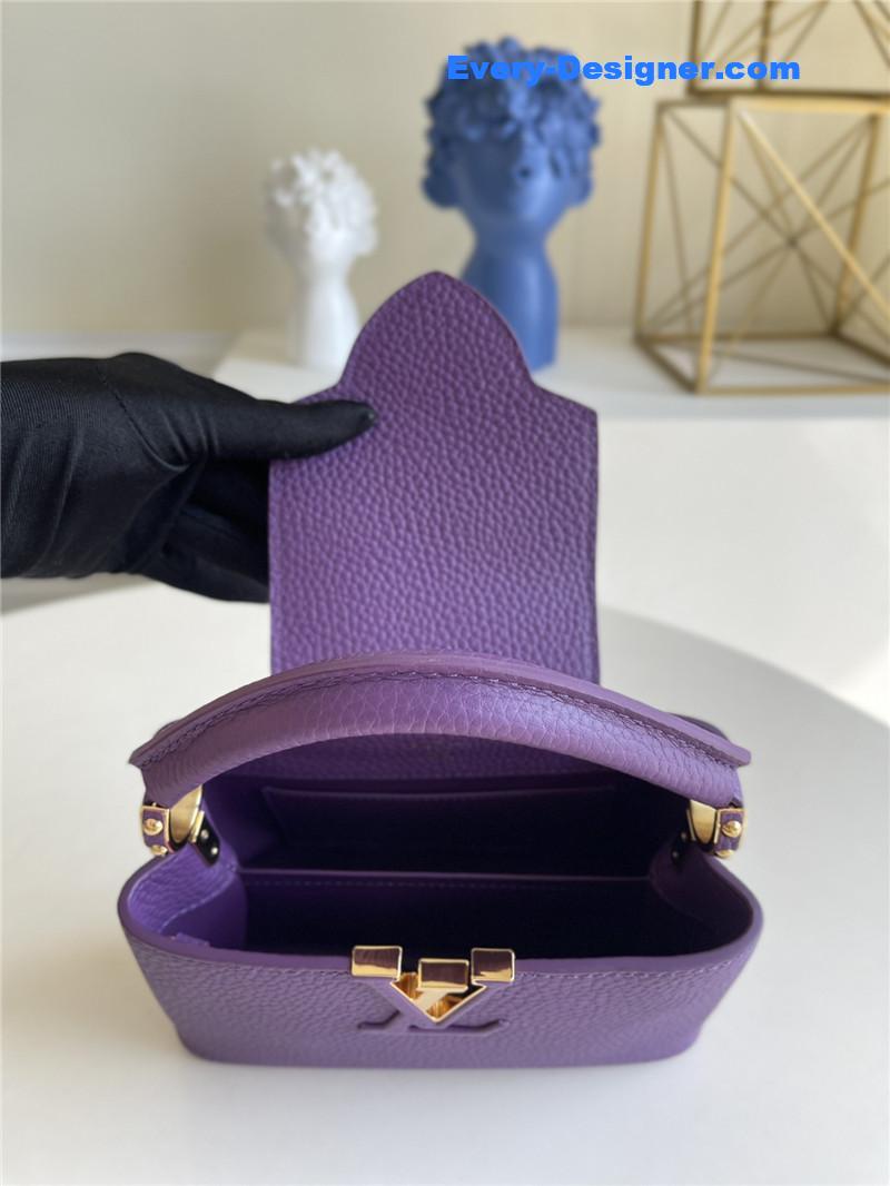 louis vuitton lv capucines mini bag purple
