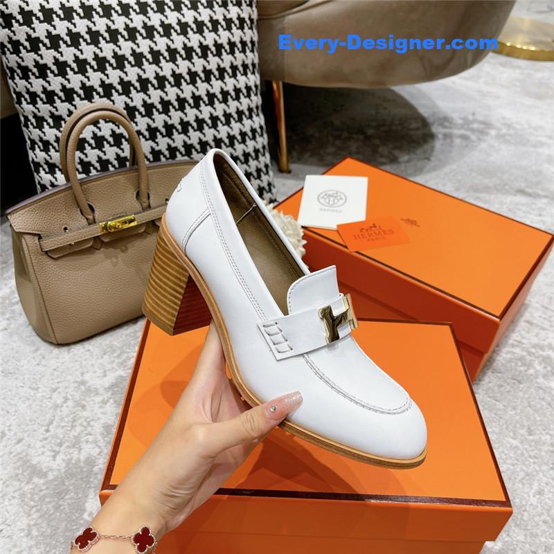 hermes dauphine mid heel mules